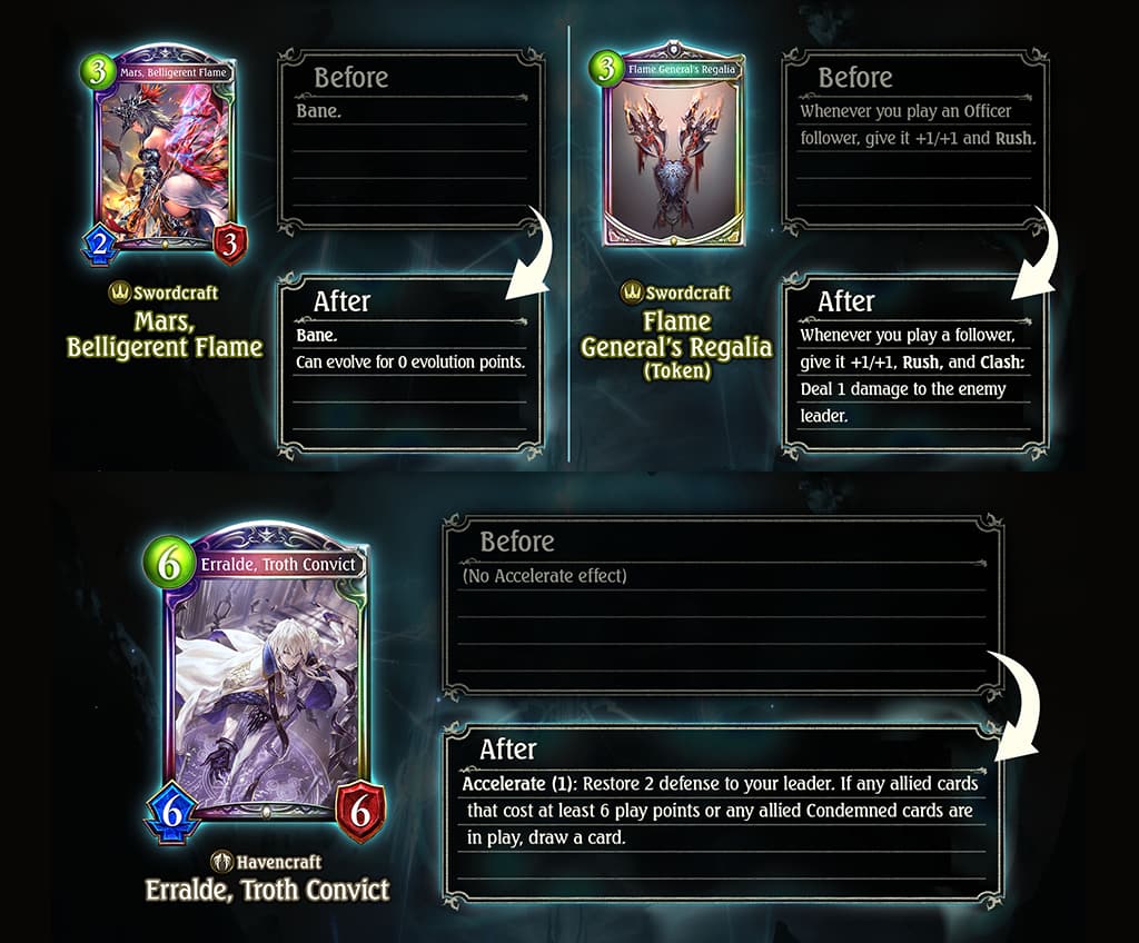 Celestial Dragonblade, Cards, Shadowverse